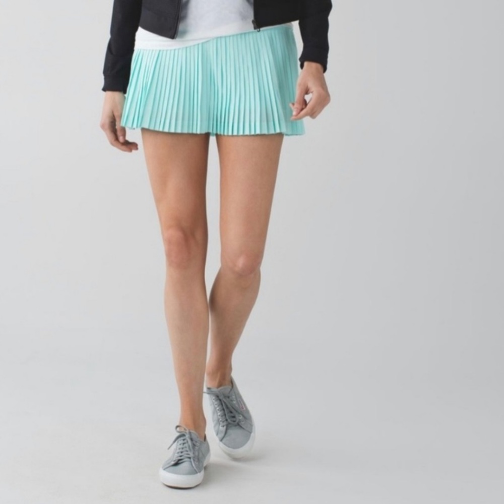 lululemon athletica Pleated Aqua Tennis Skort